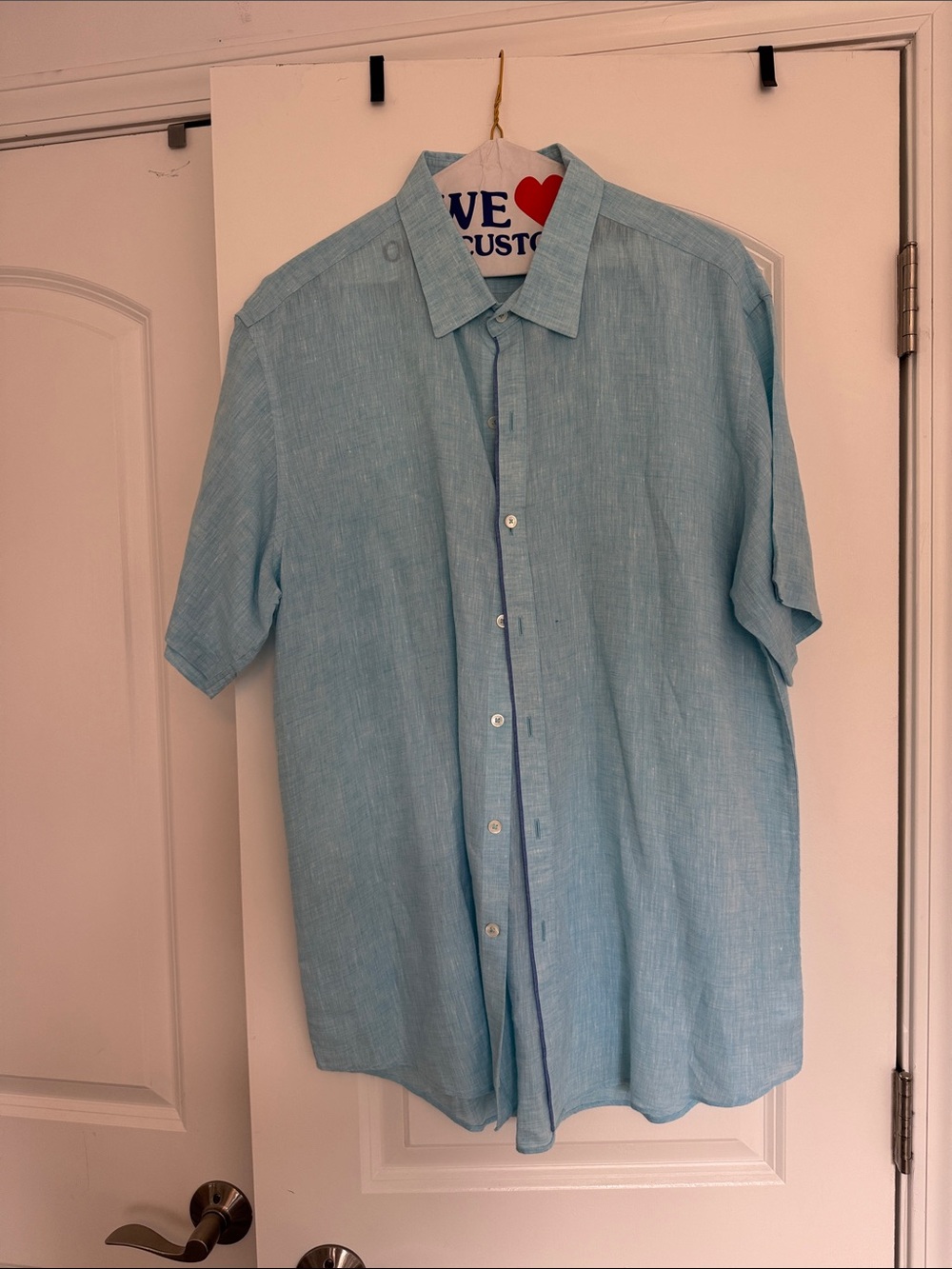 Zachary Prell Light Blue Short-Sleeve Button-Down Shirt
